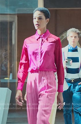 Virginia’s pink two-tone shirt by Lola Casademunt on Elite