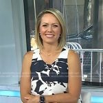 Dylan’s white and navy floral layered top on Today