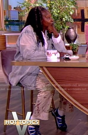 Whoopi’s floral print pants on The View