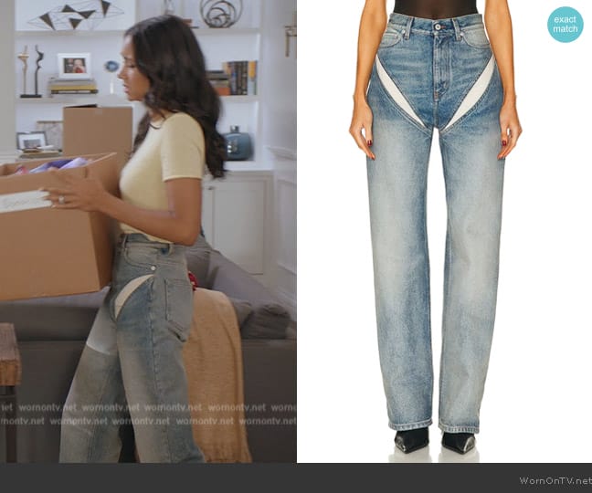 Y/Project Cut Out Jean worn by Layla Keating (Greta Onieogou) on All American