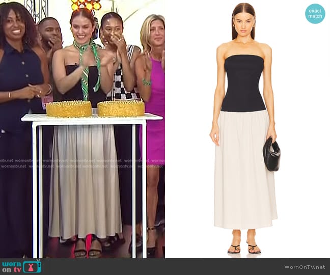 Anna Quan Amyra Dress in Dove worn by Donna Farizan on Today