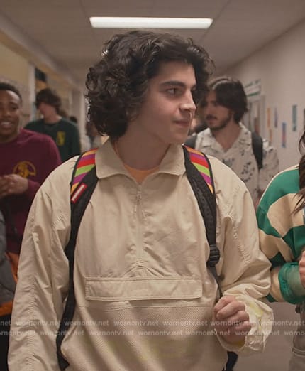 Anthony’s front pocket jacket on Cobra Kai