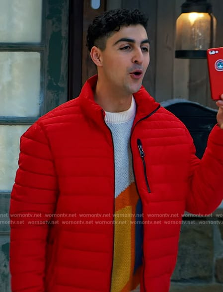 Parker’s red puffer jacket on Bunkd
