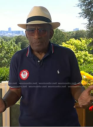 Al Roker’s navy polo shirt on Today