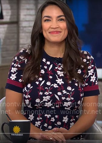 Alexandria Ocasio-Cortez’s floral dress on CBS Mornings