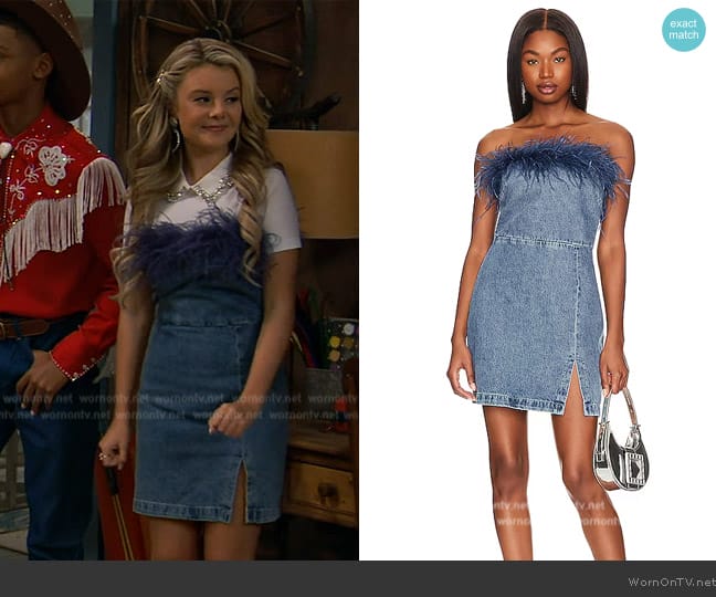 Amanda Uprichard Eleni Mini Dress worn by Destiny Baker (Mallory James Mahoney) on Bunkd