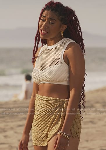 Amira’s knit wrap skirt on Bel-Air
