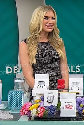 Ashley Bellman’s croc print mesh dress on CBS Mornings
