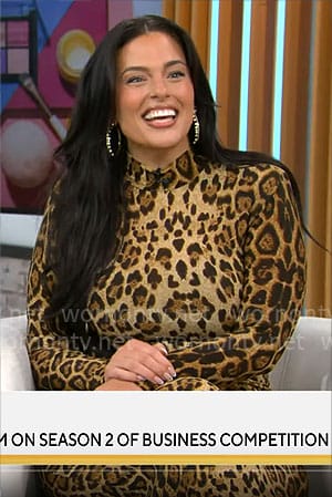 Ashley Graham’s leopard print dress on CBS Mornings