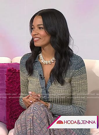 Aurora James’s ribbed knit polo dress on Today