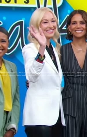Dr. Pauline Maki’s black blouse and white blazer on Good Morning America