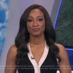 Brittany’s black contrast trim knit dress on Good Morning America