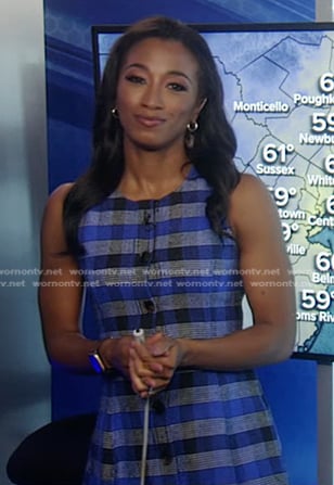 Brittany’s blue plaid dress on Good Morning America