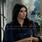 Brook Lynn’s navy button down blouse on General Hospital