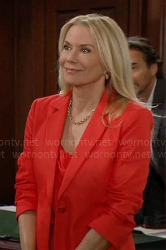 Brooke’s red suit on The Bold and the Beautiful