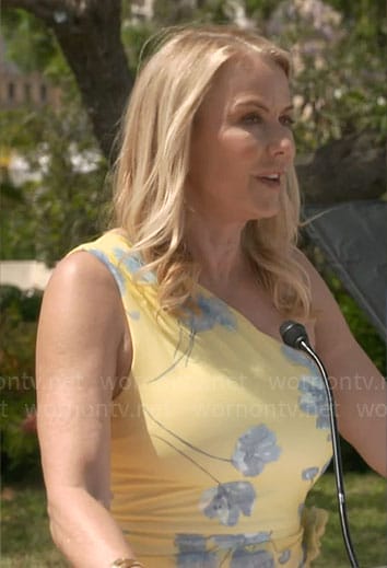 Brooke’s yellow floral one shoulder dress on The Bold and the Beautiful