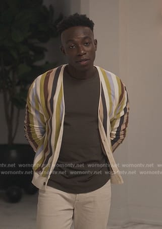 Carlton’s striped cardigan on Bel-Air