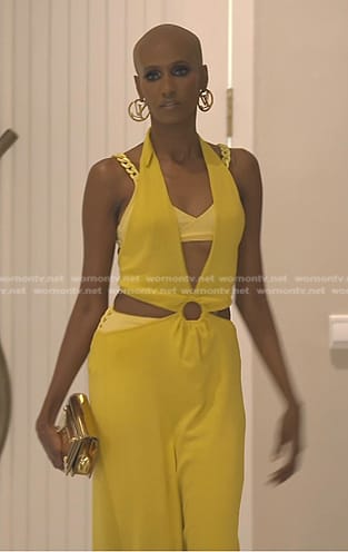 Chanel’s yellow chain strap bikini on The Real Housewives of Dubai