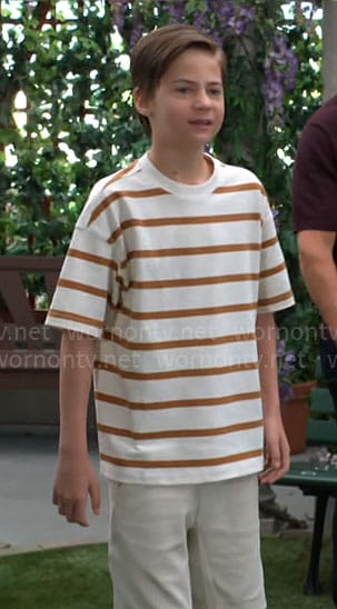Connor’s striped t-shirt on The Young and the Restless