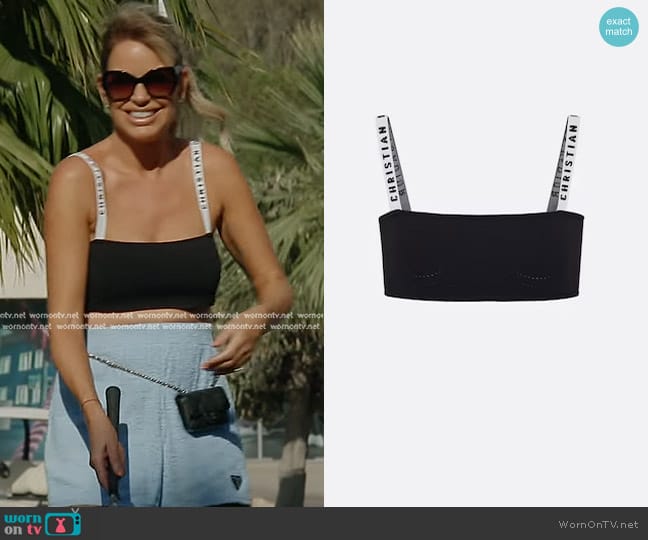 Dior Black Stretch Viscose Bralette worn by Caroline Stanbury (Caroline Stanbury) on The Real Housewives of Dubai