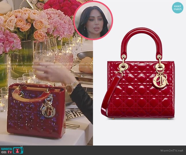Dior Medium Lady Dior Bag worn by (Rania) on The Real Housewives of Dubai