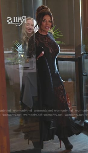 Dolores’s black lace dress on The Real Housewives of New Jersey