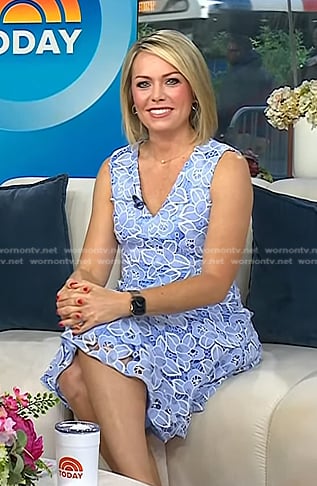 Dylan’s blue floral lace dress on Today