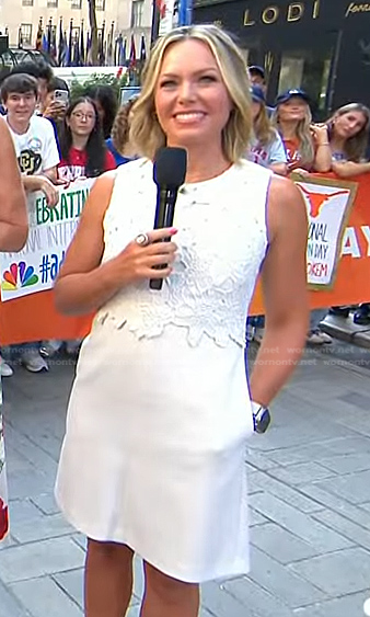 Dylan’s white floral lace dress on Today