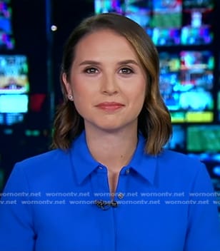 Elizabeth’s blue shirtdress on Good Morning America