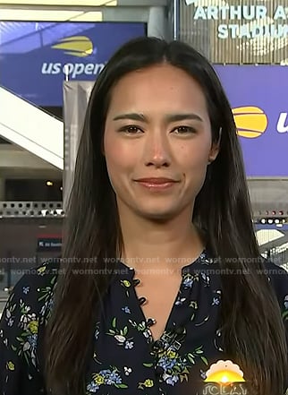 Emilie’s navy floral blouse on Today