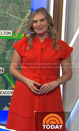 Emily’s red tie waist dress on Today