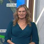 Emily West’s teal wrap dress on Today