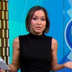 Eva’s black sleeveless fitted dress on Good Morning America