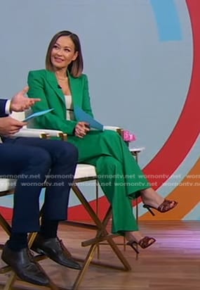 Eva’s brown heel sandals on Good Morning America
