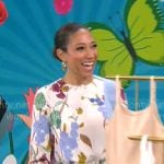 Gabrielle Kerr’s floral blouse and pants set on CBS Mornings