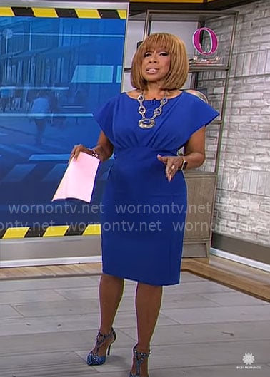 Gayle King’s blue dress on CBS Mornings