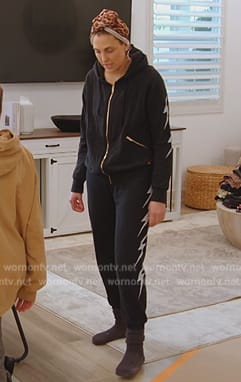 Gina’s black bot print hoodie on The Real Housewives of Orange County