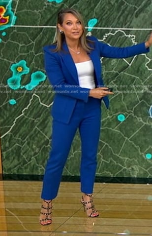 Ginger’s black studded sandals on Good Morning America