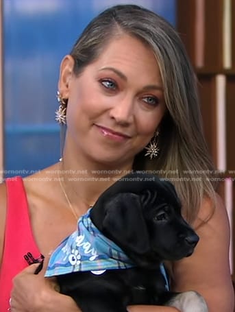 Ginger’s sunburst earrings on Good Morning America