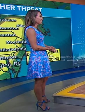 Ginger’s blue heel sandals on Good Morning America