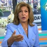 Hoda’s blue double breasted blazer and cropped pants on Today