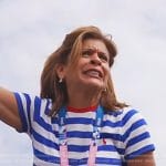 Hoda’s blue striped tee on Today