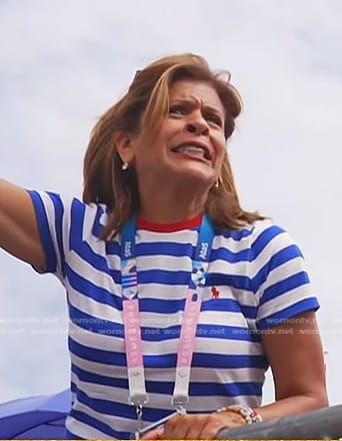 Hoda’s blue striped tee on Today