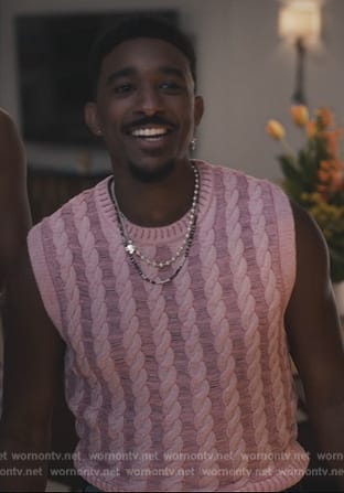 Jazz’s pink knit vest on Bel-Air