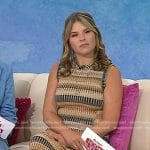 Jenna’s beige striped sleeveless dress on Today