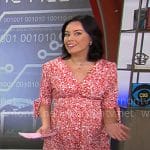 Jo Ling Kent’s red floral dress on CBS Mornings