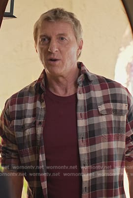 Johnny’s plaid shirt on Cobra Kai