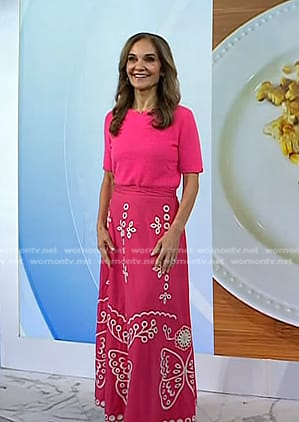 Joy’s pink embroidered skirt on Today