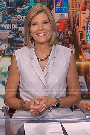 Kate’s grey vest on NBC News Daily