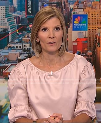Kate’s pink gathered top on NBC News Daily